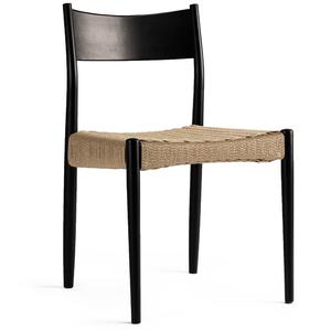 Silla de comedor Decotique Bond de haya teñida en negro