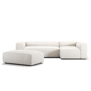 Sofá Decotique Grand de 4 Plazas con Diván, Extremo Abierto y Reposapiés Derecho, Color Vapor/ Blanco