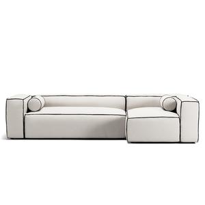 Sofá diván de 4 plazas Decotique Grand Hue, lado derecho, color vapor/ Blanco/gris grafito