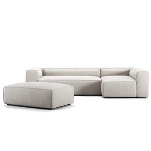 Sofá Decotique Grand de 4 Plazas con Diván Abierto y Reposapiés Derecho, Color Blanco Luna