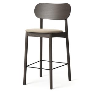 Taburete de bar Decotique Elephant en roble oscuro y Beige beige
