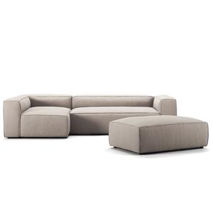 Sofá Decotique Grand de 4 Plazas con Diván, Extremo Abierto y Reposapiés Izquierdo, Color Arena/ Beige