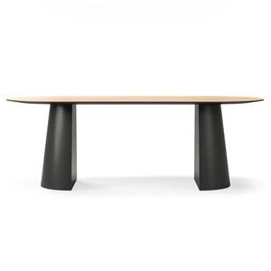 Mesa de Comedor Social Decotique 220 Negro/roble/natural/roble