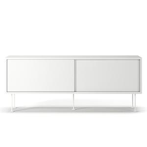 Mueble de TV Decotique Vogue con patas, 136 cm , Blanco