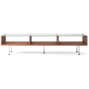 Mesa de centro Decotique Vogue 45x165 Nuez/ Latón