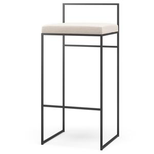 Taburete de Bar de Exterior con Respaldo de 90 cm de Franela