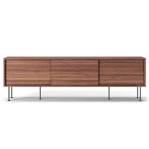 Mueble de TV Decotique Vogue con Patas, 180 Cm, Nuez/ Negro