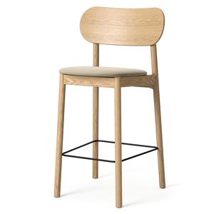 Taburete de bar Decotique Elephant en roble natural y Beige beige