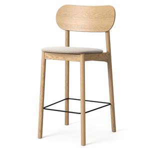 Taburete de bar Decotique Elephant en roble natural y Beige