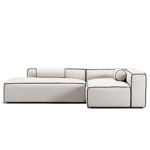 Sofá de 3 plazas Decotique Grand Hue con extremo abierto a la izquierda, color vapor/ Blanco/gris grafito