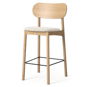 Taburete de bar Decotique Elephant Roble natural/Bouclé blanco
