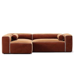 Sofá diván de 3 plazas Decotique Grand Hue izquierdo blanco luna/ Cobre