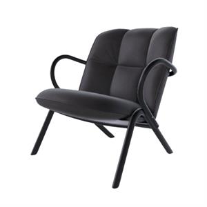 Sillón TON Cissy 73,5 cm con Tapizado en Piel Negro