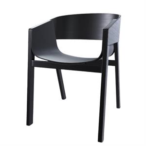 Silla de Comedor TON Merano con Reposabrazos Negro