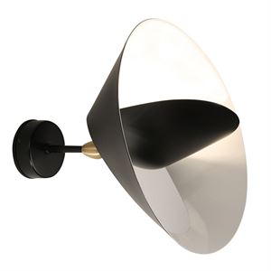 Serge Mouille Saturno 1 Lámpara de Pared Negro Y Latón