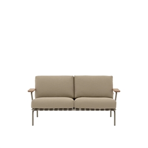 Muuto Settle Sofá Exterior De 2 Plazas Tejido Acanalado 5/Taupe