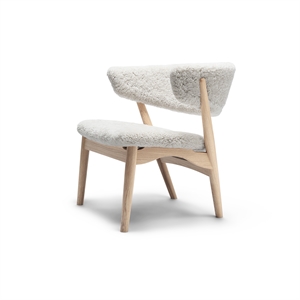 Sibast Furniture No 7 Sillón Totalmente Tapizado Roble Aceitado Blanco y Piel de Oveja Short Moonlight