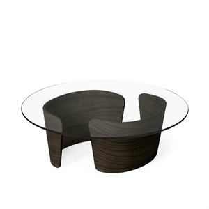 Sibast Furniture No 7 Lounge Mesita Ø90 Baja Roble Aceitado oscuro/Cristal