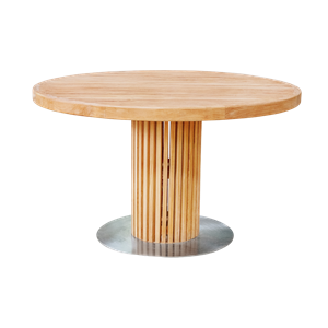 Mesa de Jardín Redonda RIB de Sibast Furniture, Ø130, Teca