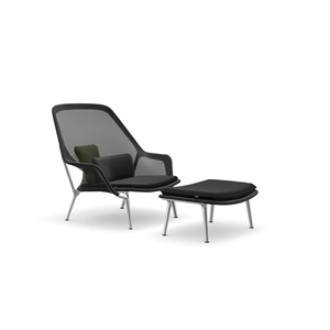 Silla Vitra Slow y Otomana Tricot/ Negro/ Pulido