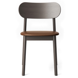 Decotique Elephant Silla de Comedor Roble oscuro/Cuero Marrón