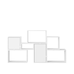 Estantería Apilable Muuto con Configuración de 6 Estantes en Blanco