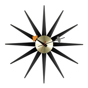 Reloj Vitra Sunburst Clock Negro/ Latón