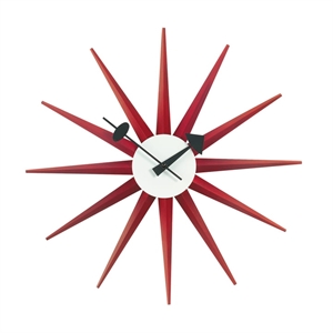 Reloj Vitra Sunburst Clock Rojo