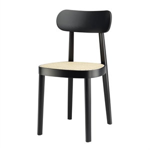 Silla de comedor Thonet 118 de madera de haya Negro en negro