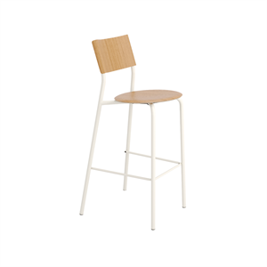Taburete de bar TipToe SSD de 75 cm en roble/blanco crema
