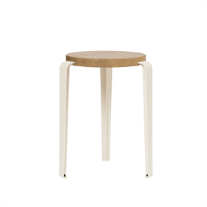 Taburete TipToe LOU Roble/Blanco Crema
