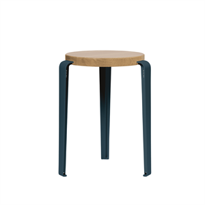 Taburete TipToe LOU Roble/Azul Medianoche