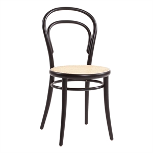 TON No 14 Silla de comedor Rattan/ Negro