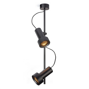 Trizo 21 2Thirty-CV2 Lámpara de Techo Panal de Abeja Negro/Aro Negro