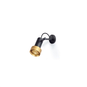 Trizo 21 2Thirty-W1 Lámpara de Pared Panal de Abeja Negro/Aro Oro