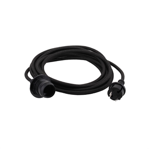 Juego de Cables para Exterior Watt & Wick para Bombilla E27, Negro