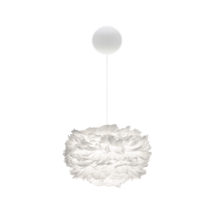 Umage Eos Lámpara Colgante Mini Blanco Con Cannonball Rosetón en Blanco