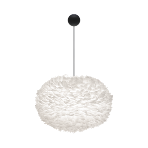 Umage Eos Lámpara Colgante XL Blanco Con Cannonball Rosetón en Negro