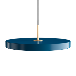 Umage Asteria Lámpara Colgante Azul Petróleo Con Parte Superior de Latón
