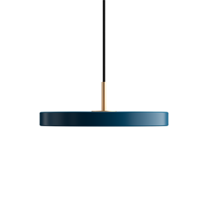 Umage Asteria Mini Lámpara Colgante Azul Petróleo Con Parte Superior de Latón