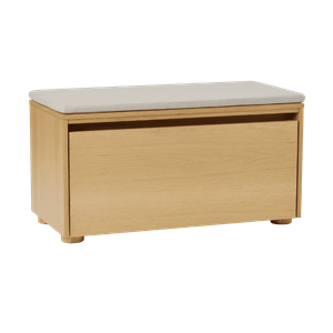Gabinete Umage Hideaway Enchapado con Puerta y Estante de Roble/ Arena Blanca