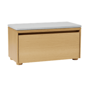 Gabinete Umage Hideaway Enchapado con Puerta y Estante en Roble/plata