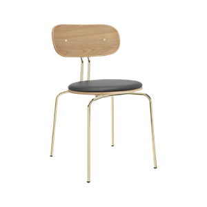 Silla de Comedor Umage Curious Roble/ Latón/Antracita