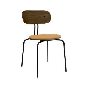 Silla de Comedor Umage Curious en Roble Ahumado, Negro y Mandarina