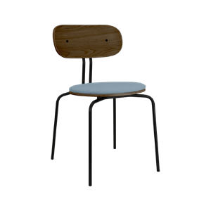 Silla de Comedor Umage Curious en Roble Ahumado/ Negro/cielos Brillantes