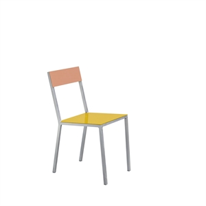 Silla de Comedor Valerie Objects Alu Amarillo/ Rosa