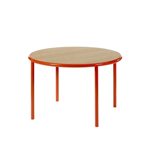 Valerie Objects Mesa de Comedor de Madera Ø120 Rojo/ Roble