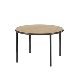 Valerie Objects Mesa de Comedor de Madera Ø120 Negro/ Roble