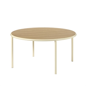 Valerie Objects Mesa de Comedor de Madera Ø150 Marfil/Roble