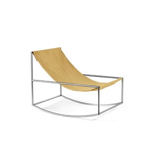 Sillón Mecedor Valerie Object de Acero Inoxidable/ Amarillo